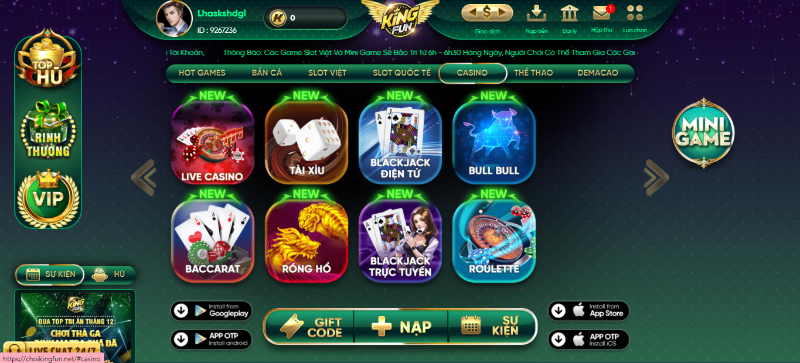 Đọ sức cùng các game Casino hấp dẫn