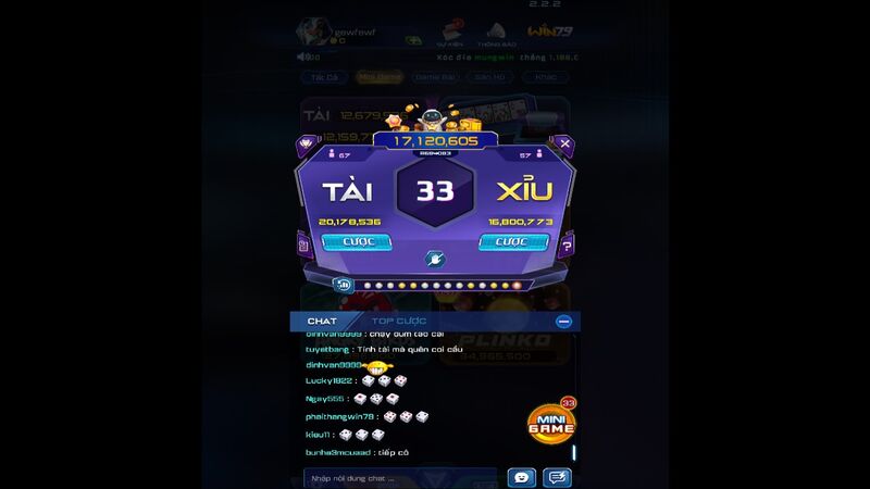 Tài xỉu đặc sắc Win79