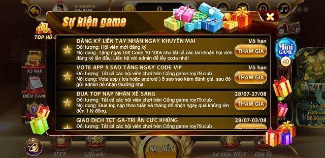 Sư kiện game Roy79