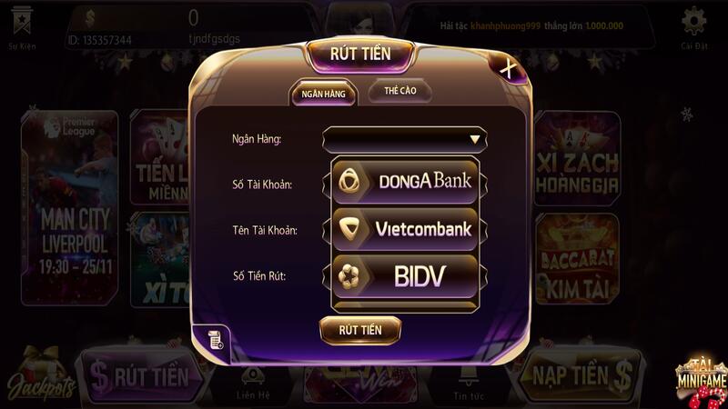 Rút tiền đơn giản tại Gemwin