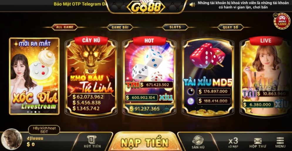 tìm link chính hãng của Go88